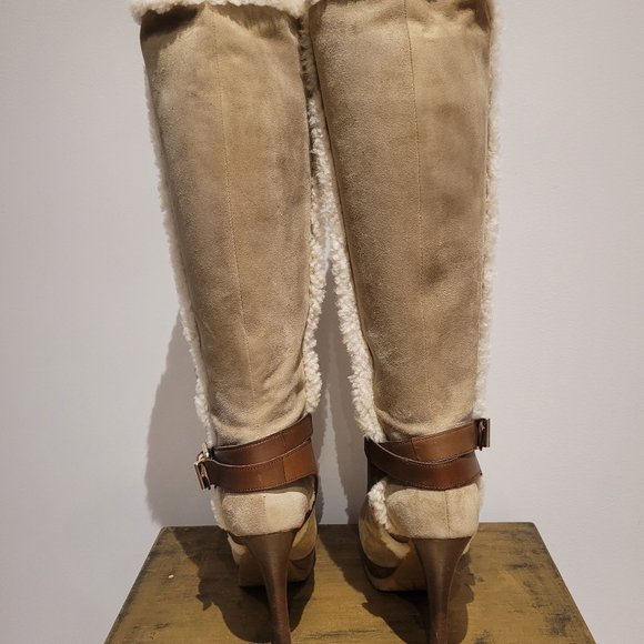 FENDI - BOOTS, size 38, Tan Suede - Picture 3 of 8